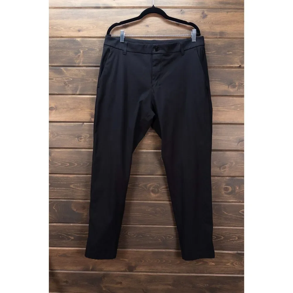 Lululemon Commission Pant Classic Warpstreme Black Mens Size 34x30
